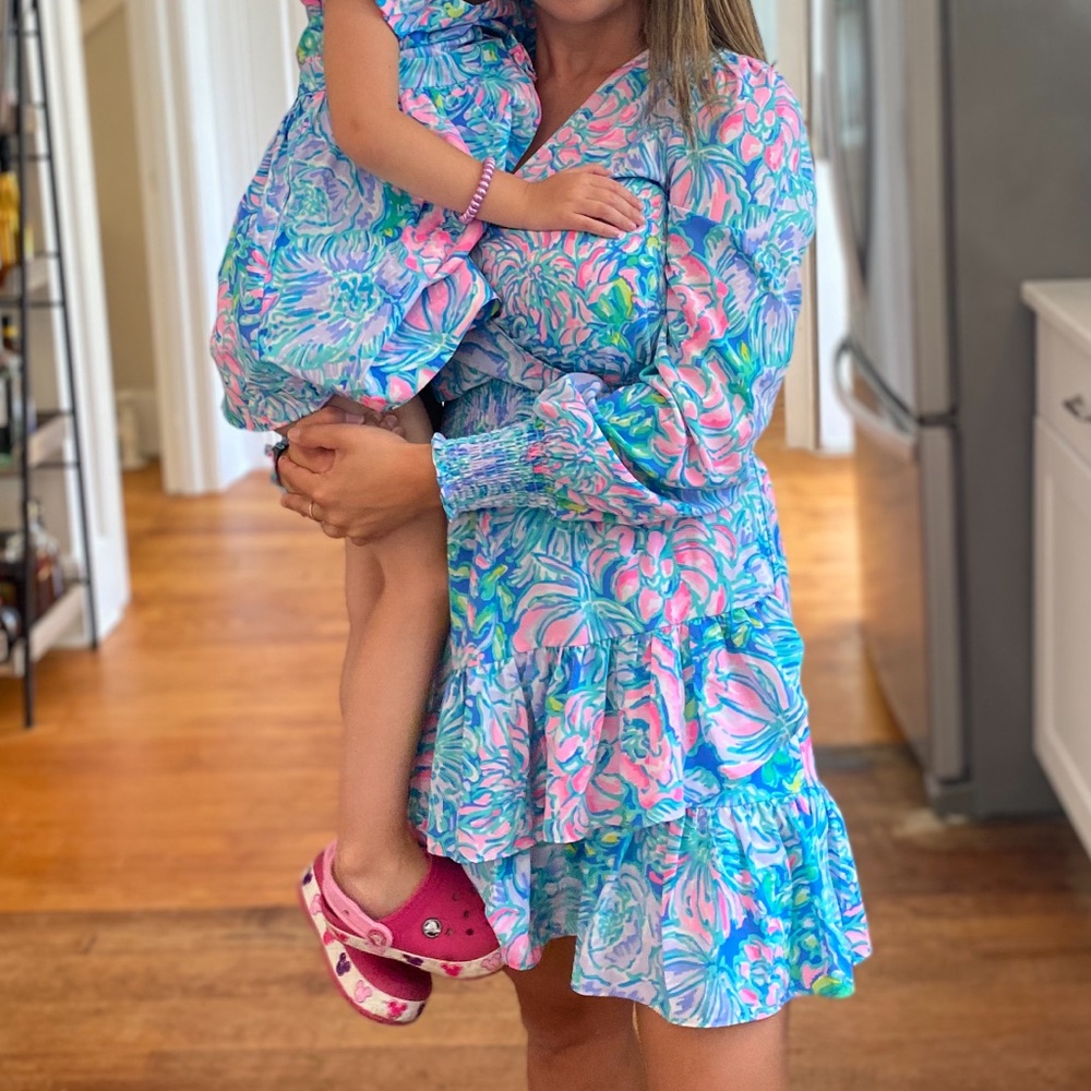 Lilly Pulitzer Cristiana Smocked Stretch Dress Full Bloom